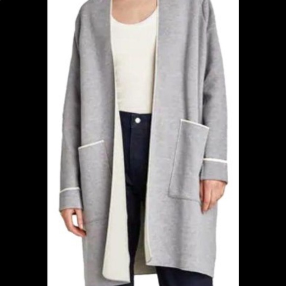Zara Sweaters - Zara Knit Collection Grey Open Cardigan Sweater with Piping Size S NWT
